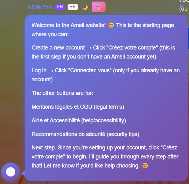 AdminLanding Guide — AI helper on government site