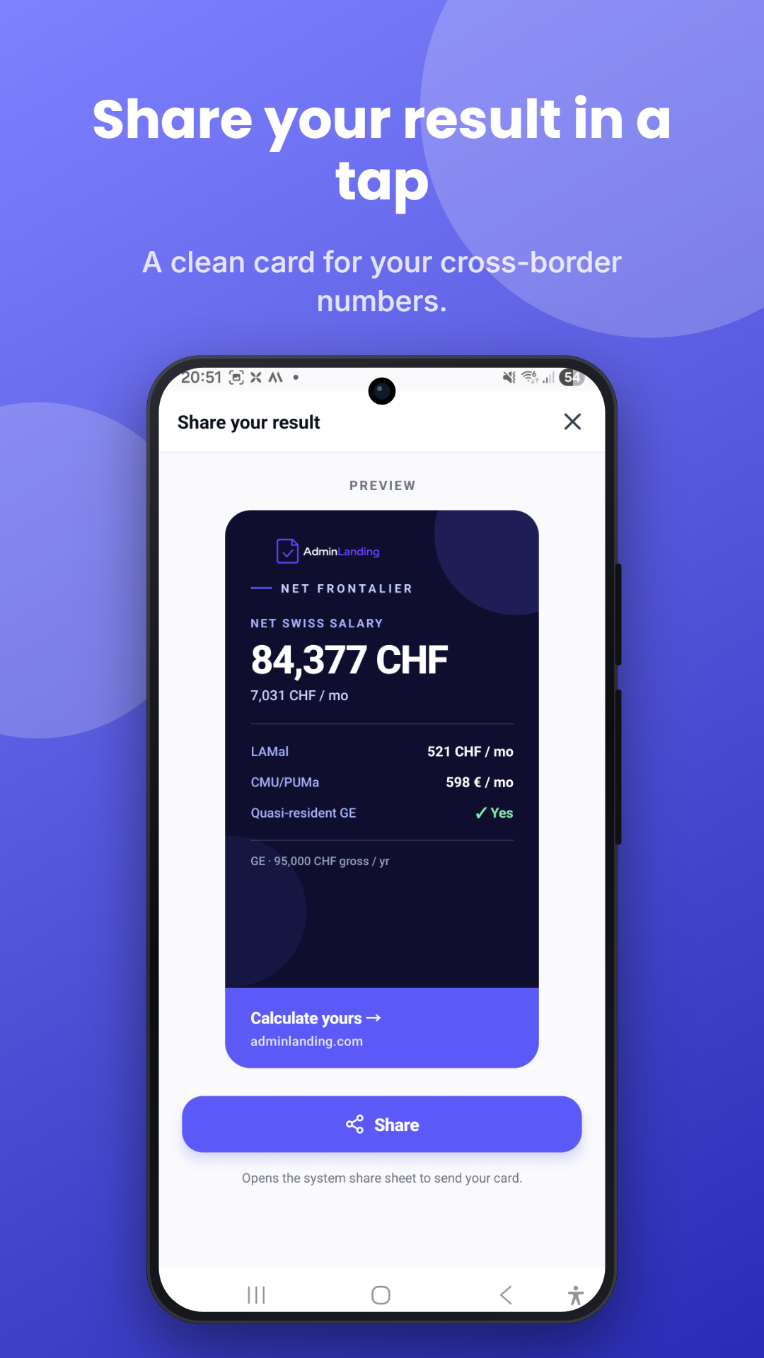 Share your result