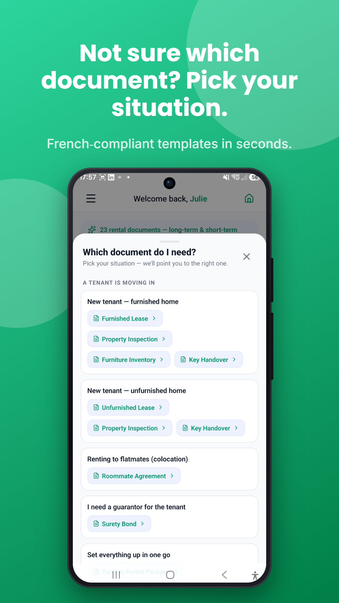 23 documents — find by situation